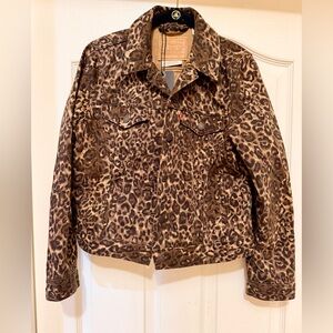 Levi's Brown Leopard Print Women's Jacket NWT